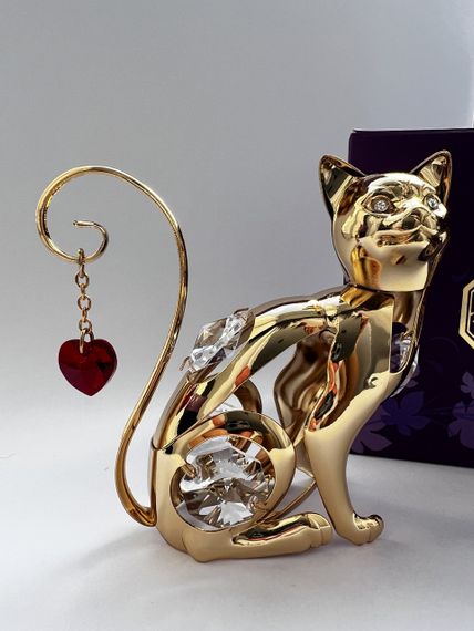Фігурка зі стразами зі стразами Love Cat 7х8 см