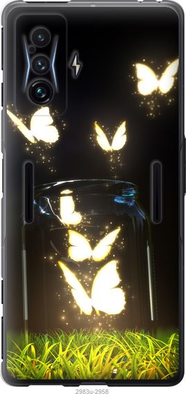 Чехол на Xiaomi Poco F4 GT Бабочки "2983u-2958-17620"