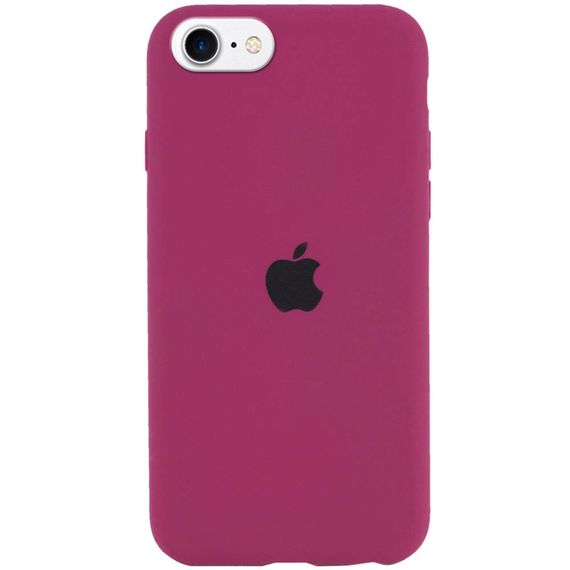 Чохол Silicone Case Full Protective (AA) для Apple iPhone SE (2020) Бордовий/Maroon