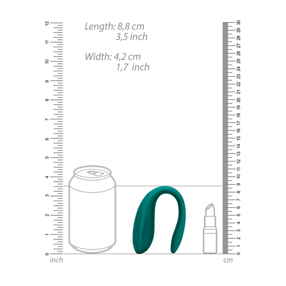 Вібратор для пар з пультом керування колір: смарагдовий Loveline (Нідерланди) Sex Aura | Зображення 7