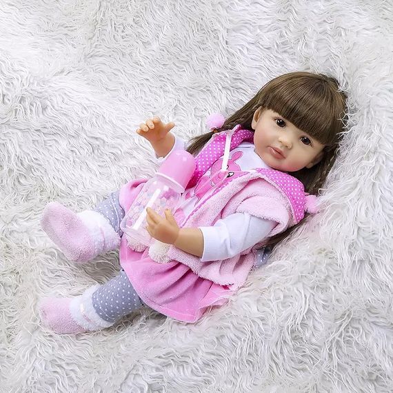 Силиконовая Коллекционная Кукла Реборн Reborn Девочка Милана ( Виниловая Кукла ) Высота 55 См | Зображення 3