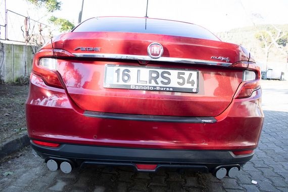 Накладка на задній бампер EuroCap (Sedan, ABS) для Fiat Tipo 2016-2024 рр | Зображення 5