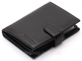 Черное мужское портмоне из натуральной кожи с отделением под автодокументы Marco Coverna MC-2090H-1