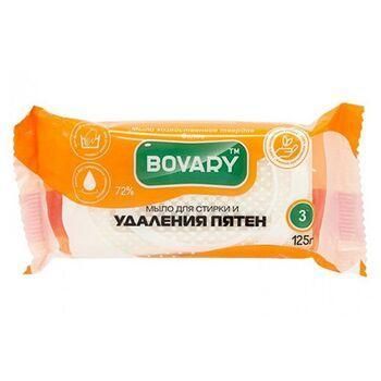 Мило господарське тверде біле 72% "Для прання та видалення плям" ТМ "BOVARY" 125г
