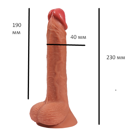 Фалоімітатор "Logan penis", мулат Sex Aura | Зображення 1