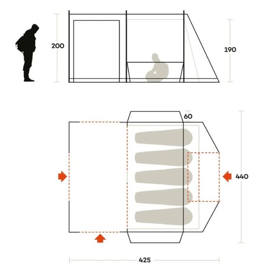 Намет п`ятимісний Ferrino Join 5 Sand (92015QSS) | Зображення 8