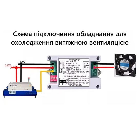 Реле затримки вимикання навантаження, модуль YS-RT220V 220В, тригер 1 хв -25 години | Зображення 5