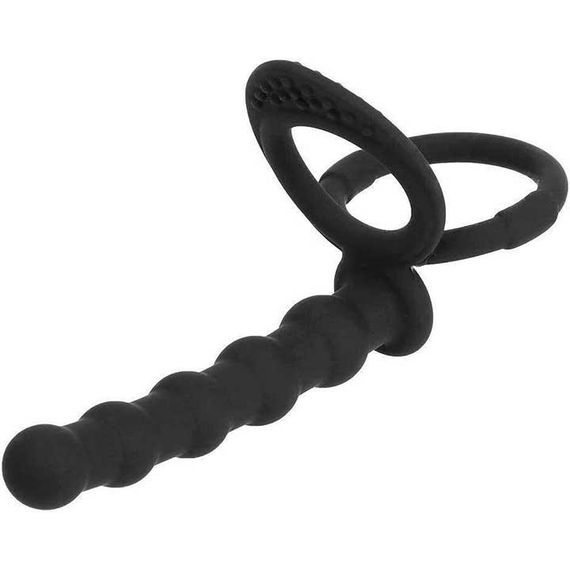 Ерекційне кільце з фалоімітатором для подвійного проникнення – Анальні іграшки | Зображення 3