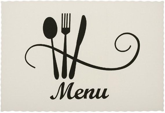 Набір 12 сервірувальних килимків Doily Menu 30х45см, плейсмат (подтарельники), молочний
