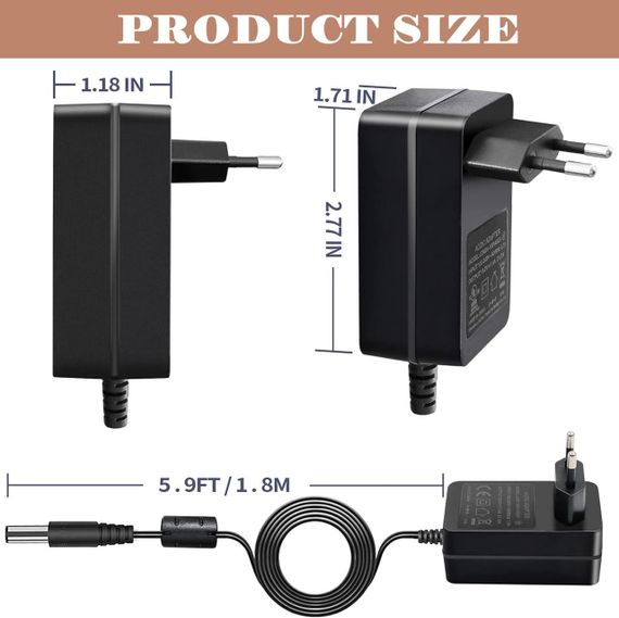 Кабель живлення AmzFwing, заміна зарядного пристрою потужністю 21 Вт Alexa Echo | Зображення 2