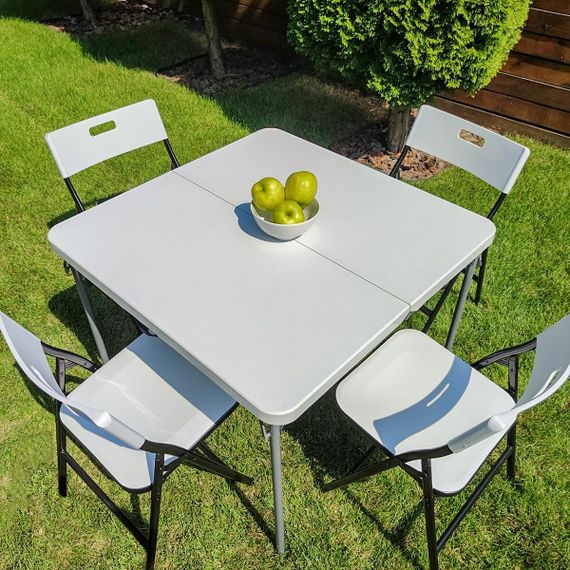 Набір складної мебелі(Стіл и 4 стільця), Білий (з сумкою) SW-00001540 | Зображення 1