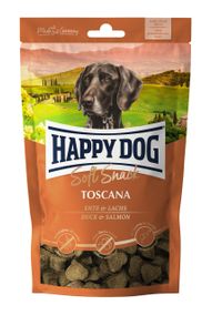 Ласощі для собак з качкою та лососем Happy Dog Soft Snack Toscana, 100 гр