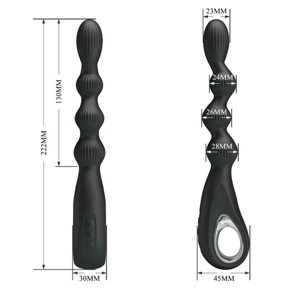 Анальний ланцюжок Pretty Love - FEDERER 12 vibration functions, BI-300081 Sex Aura | Зображення 7