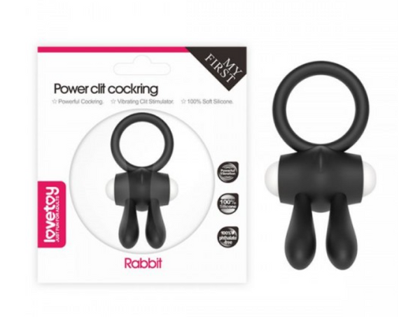 Ерекційне віброкольцо Power Clit Cockring, Black Sex Aura