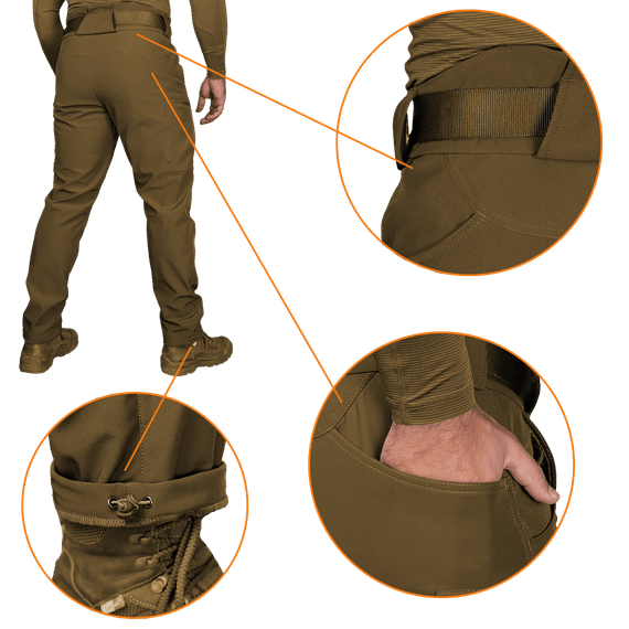 Штани SoftShell Vent Mesh Койот (7359), XXXL | Зображення 5