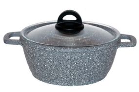 Кастрюля антипригарная Biol - 200мм x 2л Granite Grey