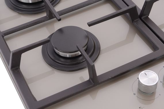 Встраиваемая газовая поверхность Beko стекло/4 конфорки/чугунные решетки/серый (HILG64225S) | Зображення 3