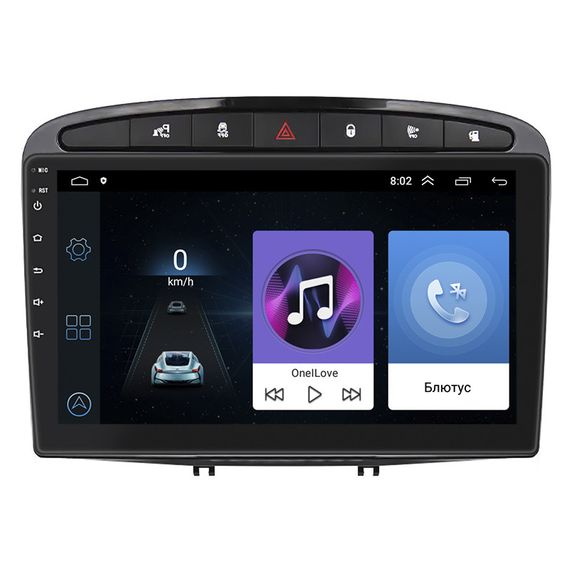 Штатная магнитола Lesko для Peugeot 308 I 2007-2011 экран 9" 1/16Gb Balck/ Wi-Fi GPS Optima Пежо