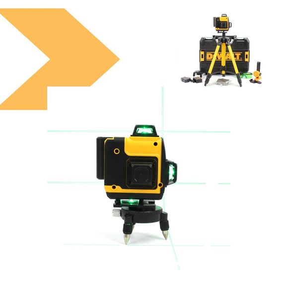 Лазерний нівелір 3D/4D з високою точністю і штативом XPRO 3.7V 5AH жовтий (46356-_1846) | Зображення 1