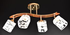 Люстра стельова на 4 лампочки 25306 Золото 31х15х70 см.