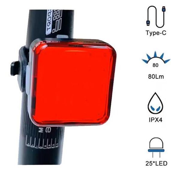 Фонарь для велосипеда с отражателем MY-2107, 25LED, Задний стоп велосипед, Маячок задний велосипедный RV-52 | Зображення 2