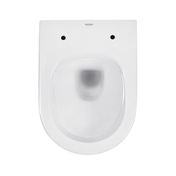 Унітаз підвісний безобідковий Kroner Harz WHI493736 RIMLESS з сидінням Slim Duroplast / Soft-close / Quick rel | Зображення 7
