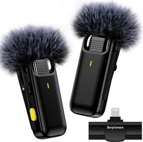 Петличний мікрофон, бездротовий, hoyiours для iPhone, iPad, Plug-Play мікрофон петлочки для iPhone,