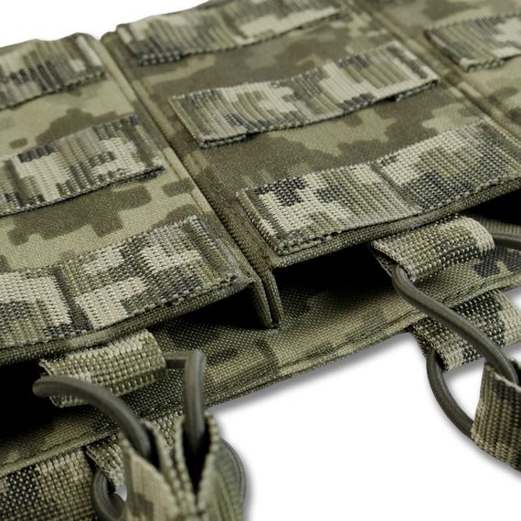 Съемная передняя панель к плитоноске с подсумками под 3 магазина пиксель | Зображення 5