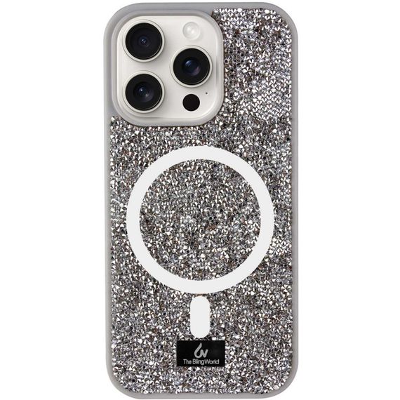 TPU чехол Bling World Rock Diamond with MagSafe для Apple iPhone 16 (6.1")