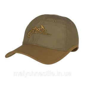 Бейсболка Helikon-Tex Logo Cap – PolyCotton Ripstop Adaptive Green/Coyote