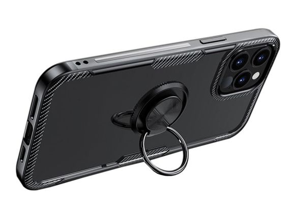Чохол Primolux Ring Magnetic Stand для Apple iPhone 12 / iPhone 12 Pro - Black | Зображення 1