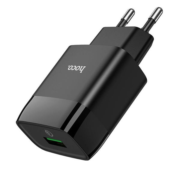 СЗУ Hoco C72Q Glorious QC3.0 18W (1USB-A) Черный | Зображення 1