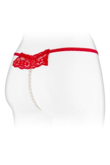 Трусики-стрінги з перлинною ниткою Fashion Secret KATIA Red | Зображення 1
