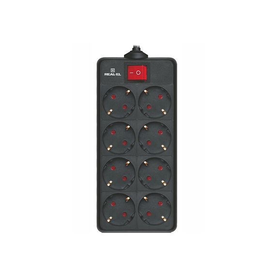 Мережевий фільтр живлення REAL-EL RS-8 Protect 5m, black (EL122300024) | Зображення 5