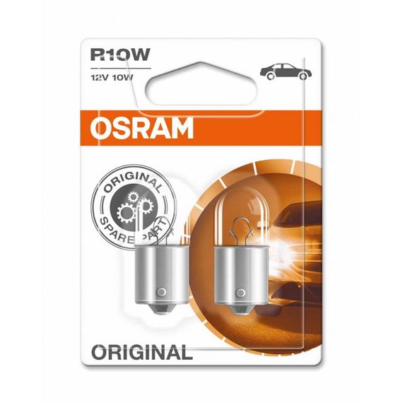 Указательные лампа накаливания OSRAM 5008-02B R10W 12V BA15s 10X2 Blister | Зображення 1