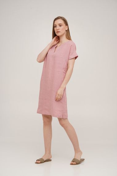 Сукня SoundSleep Linen лляна коротка M рожева (653590753667) | Зображення 6