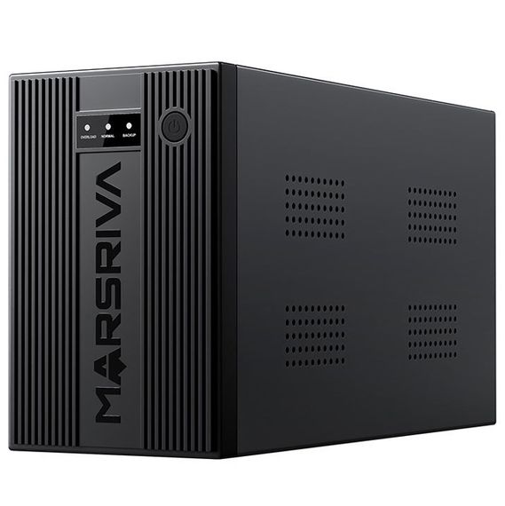 ДБЖ Marsriva MR-UF2000, 2000ВА/1200Вт, Line-Interactive, LED version, 2хSchuko, 2*12V/9Ah, metal | Зображення 1