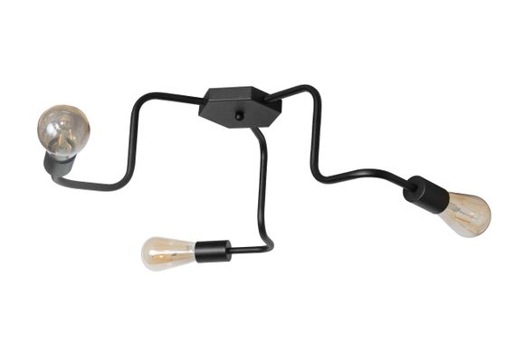 Люстра лофт MSK Electric Laminari стельова на три лампи NL 17503-3 BK | Зображення 4