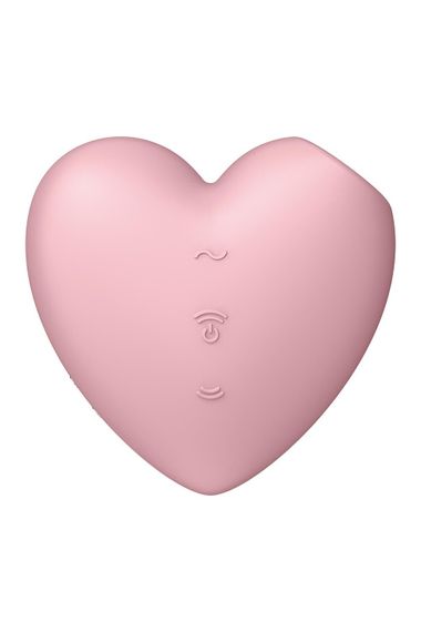 Вакуумний стимулятор-серце з вібрацією Satisfyer Cutie Heart Light Red | Зображення 5