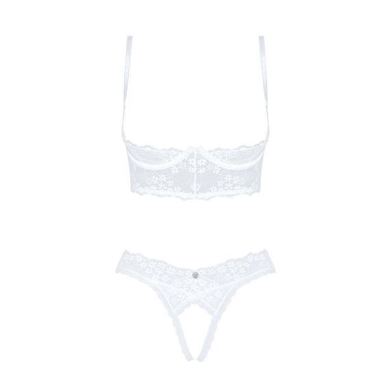 Еротичний комплект Obsessive Heavenlly 2-pcs cupless set XL/2XL, відкриті груди, з доступом | Зображення 2