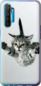 Чехол на Realme XT Летящий котёнок "2322u-1868-17620"