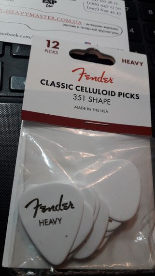 Медіатор медіатори Fender Heavy оригінал для електрогітари, гітари, прості медіатор | Зображення 2