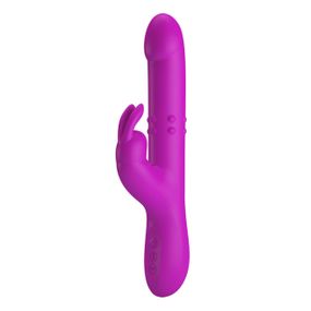 Вібратор-кролик з ротацією та фрикціями Pretty Love REESE фуксія, 24.8 х 3.6 см sexstyle