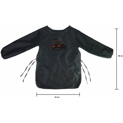 Фартух для творчості Maxi зі спинкою та рукавами, 58*41 см, сір (MX61491-10) | Зображення 1