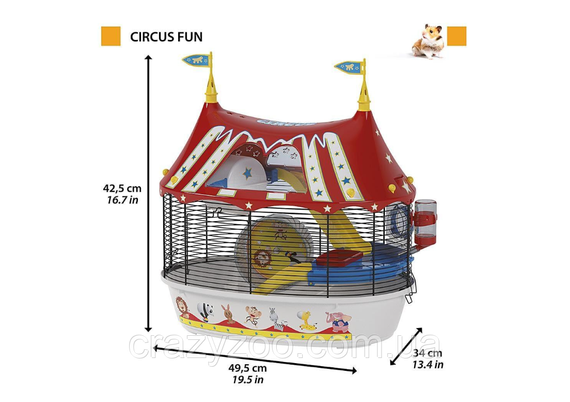 Клітка для хом'яків Ferplast Circus Fun 49.5x34x42.5 см 57922799 | Зображення 1
