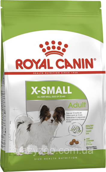 Сухой полнорационный корм Royal Canin X-Small Adult для собак мелких пород от 10 месяцев 1,5 кг