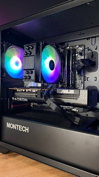 Збірка на замовлення: ігровий ПК Montech Air 1000 Premium Black Tower / AMD Ryzen 5 7500F (6 (12) ядер по 3,7 - 5,0 ГГц) / 32 ГБ DDR5 / 1000 ГБ SSD M.2 / AMD Radeon RX 9070, 16 GB GDDR6, 256-bit / 750W | Зображення 5