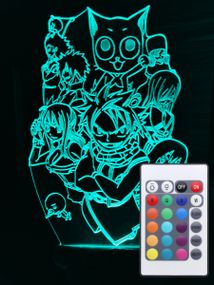 Акриловий світильник-нічник з пультом 16 кольорів Фейрі Тейл (Fairy Tail) tty-n000868