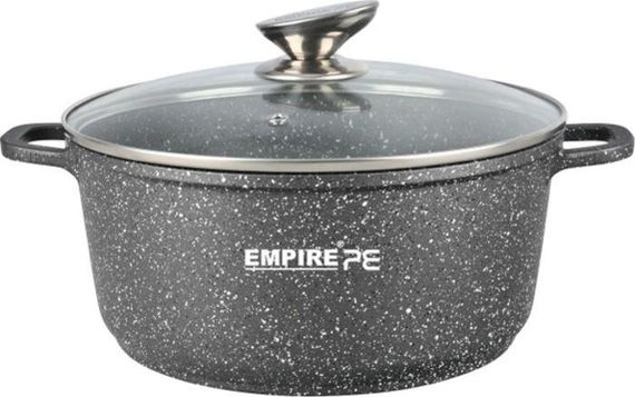 Каструля гранітне покриття Empire EM-7342 Грей з кришкою 4 л сірий
