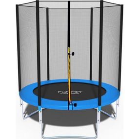 Батут Funfit 6ft (183см) синий с внешней сеткой
